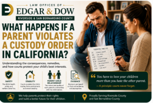 Parents reviewing parenting time violations and custody issues in a California family law case