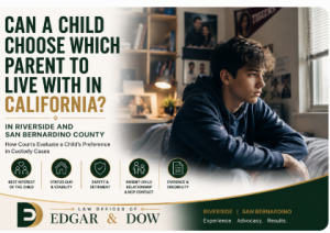 High school-aged child reflecting at home representing child custody preference in California family law cases